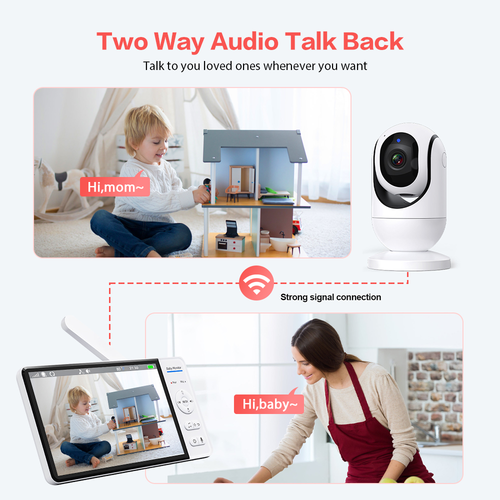 Video Monitor Bayi 7 ''1080P H - Home Cinema Wireless ulasan dan harga