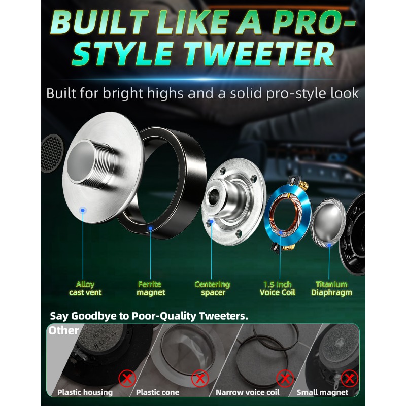 2 Buah Speaker Tweeter Titaniu - Audio Home Cinema ulasan dan harga